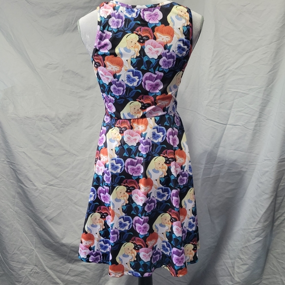 Disney Hot Topic Alice in Wonderland Floral Pansies skater dress - Picture 4 of 7